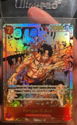One Piece Card Game - OP02 Manga Alt Art #013 Portgas D Ace English - Image 2
