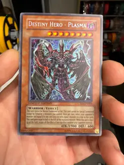 Yugioh Destiny Hero - Plasma CT04-EN003 Secret Rare Limited Edition MP - Image 1
