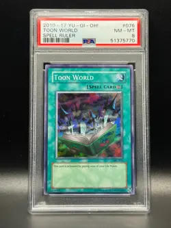 PSA 8 NM-MT Toon World 076 2010-17 SRL Reprint Holo Yugioh Card - Image 1