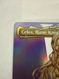 MTG FF Celes, Rune Knight, Borderless Art Foil 0201, NM - Image 3