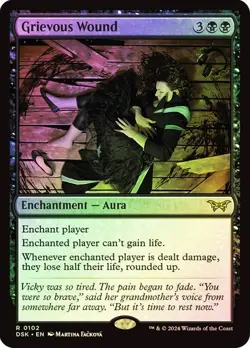 Grievous Wound (Foil) - Duskmourn DSK - Rare - MTG Magic Pack fresh - Image 1