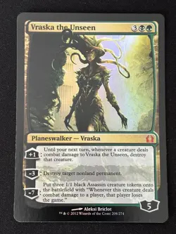 1x MTG Vraska the Unseen (Foil) - Return to Ravnica (RTR) #208 - Magic - Image 1
