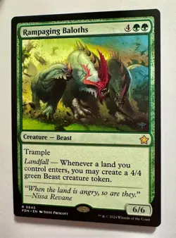 RAMPAGING BALOTHS mtg NM-M Foundations 1 Rare - Image 1