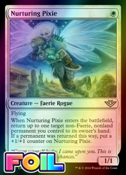 x1 Nurturing Pixie OTJ MTG 20 FOIL UNCOMMON M/NM 1x - Image 1
