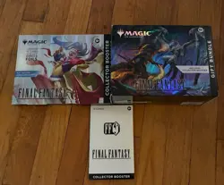 MTG Magic Final Fantasy Omega Collector Booster & Gift Bundle & Booster New #4 - Image 1