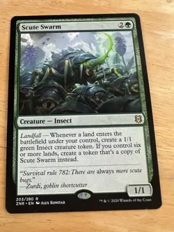 MTG Scute Swarm Zendikar Rising 203/280 Regular Rare Pack Fresh - Image 1