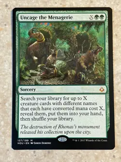 MTG NM Uncage the Menagerie [Hour of Devestation] - Image 1
