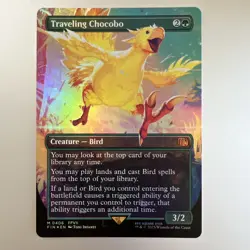 Traveling Chocobo (Borderless) Final Fantasy Foil NM MTG - Image 1