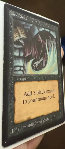 Vintage MTG Limited Edition Beta Dark Ritual Magic the Gathering Card MP - Image 4
