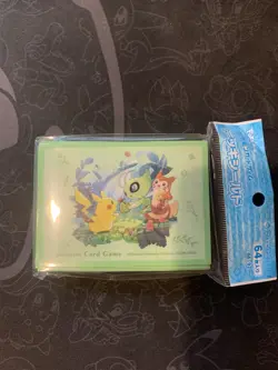 Pokemon Card Sleeves Celebi Pikachu Pokemon Center Japan 64ct NEW US Seller - Image 1