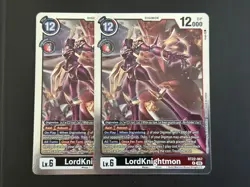 Digimon Card Game LordKnightmon BT22-067 R Cyber Eden Playset Of 2 - Image 1