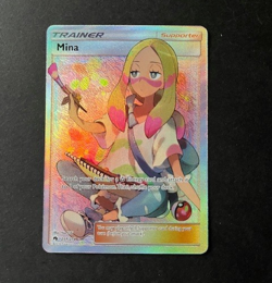 Pokemon Mina Full Art Trainer Card 211/214 Sun & Moon Lost Thunder - Image 1