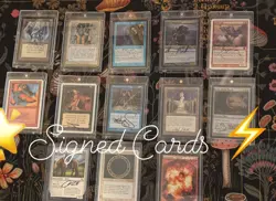 Signed Magic The Gathering Card Lot Demonic Tutor & Others. See Description - Image 1