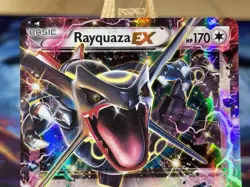 Rayquaza EX XY69 Black Star Promos Holo Shiny Shining Pokemon TCG Card MP READ - Image 2