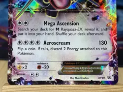 Rayquaza EX XY69 Black Star Promos Holo Shiny Shining Pokemon TCG Card MP READ - Image 3