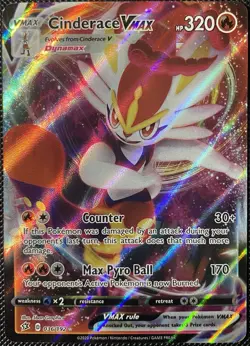 Cinderace VMAX 036/192 Swsh02: Rebel Clash Holo - Pokemon Card - Image 1