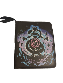 Pokemon Card Binder Mewtwo Black 50 Sheet 450 Card Holder Zipper Close - Image 1