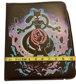 Pokemon Card Binder Mewtwo Black 50 Sheet 450 Card Holder Zipper Close - Image 4