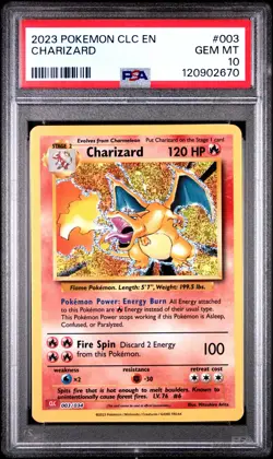 POKEMON PSA 10 2023 Charizard 003 CLC ENGLISH Trading Card Classic * 2670 - Image 1