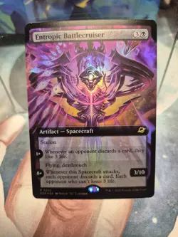 FOIL R 0332 Entropic Battlecruiser EXTENDED ART Edge of Eternities MTG Card - Image 1