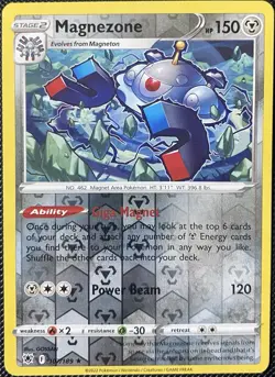Magnezone 107/189 Swsh10: Astral Radiance Reverse Holo - Pokemon Card - Image 1
