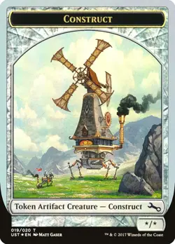 1x Construct Token *FOIL* - NM - Unstable - SPARROW MAGIC mtg - Image 1