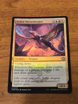 MTG Tarkir Dragonstorm - Jeskai Shrinekeeper - TDM 197 - FOIL - Image 1