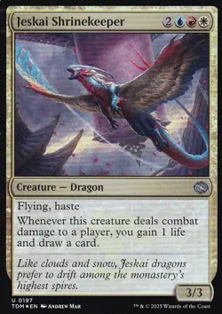 MTG Tarkir Dragonstorm - Jeskai Shrinekeeper - TDM 197 - FOIL - Image 2