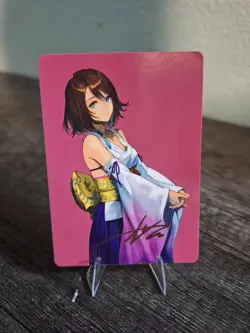 Yuna Hope of Spira Final Fantasy Art Card SIGNATURE NM MTG Magic the Gathering - Image 1