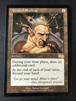 MTG Urza's Saga #296 Grafted Skullcap LP - Image 1