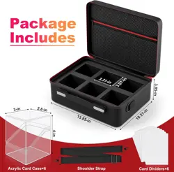 Card Deck Box with Portable Case, 6 Pack Clear Commander Deck Box with 6 Divider - Image 2