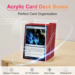 Card Deck Box with Portable Case, 6 Pack Clear Commander Deck Box with 6 Divider - Image 5