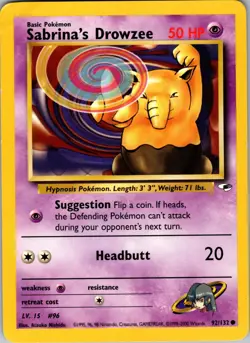 Sabrina's Drowzee Common Gym Heroes 092/132 MP - Pokemon TCG - Image 1