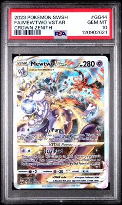 POKEMON PSA 10 2023 SWSH Crown Zenith Mewtwo VSTAR GG44/GG70 *2621 - Image 1
