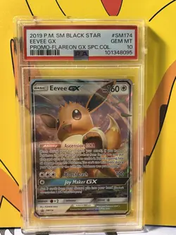 Pokemon - PSA 10 Gem Mint 2019 Black star promo Eevee GX SM174 - Low Pop - Image 1