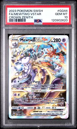 POKEMON PSA 10 2023 SWSH Crown Zenith Mewtwo VSTAR GG44/GG70 *2620 - Image 1