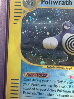 WITH SWIRL - 2002 Pokemon TCG Expedition Poliwrath - Holo #24 PSA 6 Ex-Mt - Image 1