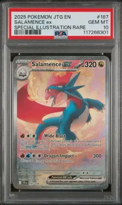 Pokemon journey Together 187 Salamence Ex Special Illustration Rare PSA 10 - Image 1