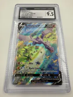 Aerodactyl V 180/196 Lost Origin Full Art - Alt Art Pokemon CGC 9.5 - Image 1
