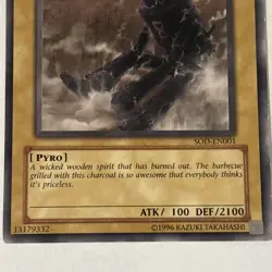 Yugioh! Charcoal Inpachi - Unlimited - SOD-EN001 - Ultimate Rare - LP - Image 3