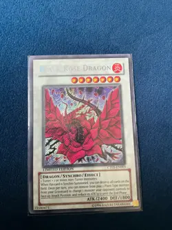 Vintage YUGIOH BLACK ROSE DRAGON SECRET RARE CT05-EN003 🔥 - Image 3