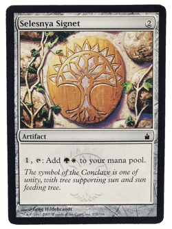 Selesnya Signet Magic The Gathering MTG Card Ravnica City Of Guilds LP - Image 1