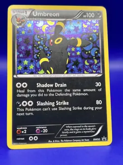 Pokemon Card Black And White BW93 Black Star Umbreon Promo Holo HP - Image 4