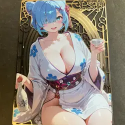 Goddess Story Gold METAL Card - Maiden Party Serial Number #101/200! Rem Anime - Image 1