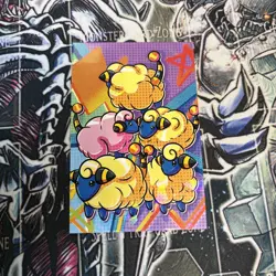 Shiny Mareep Graffiti Electric Pokemon 2025 Cracked Ice Holo Card Database - Image 1