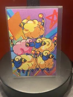 Shiny Mareep Graffiti Electric Pokemon 2025 Cracked Ice Holo Card Database - Image 1