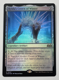 MTG Hylda's Crown of Winter Foil Rare NM Magic Card Wilds of Eldraine SEE PICS - Image 1