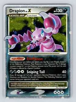 LP! - Drapion Lv.X 123/127 Platinum Ultra Rare Pokemon Card 2009 - Image 1