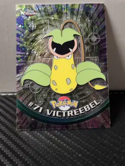 1x Victreebel #71 Holo Foil TOPPS Chrome Pokemon Card TV Animation - Image 1