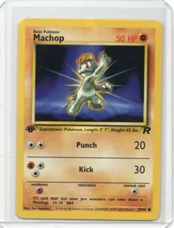 Pokemon Card - Machop - 59/82 - Team Rocket - 1st Edition - 2000 - Image 3